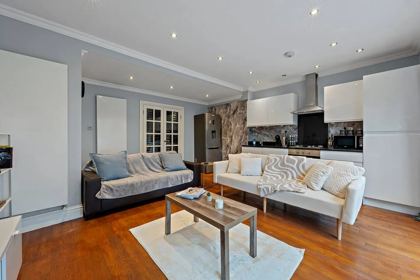 Living room of a 2 bedroom flat we manage in Hammersmith