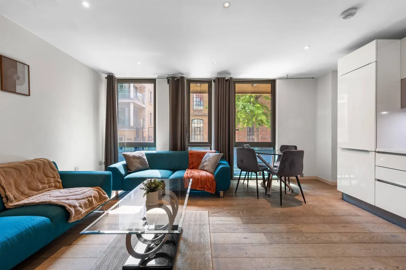 Living room of a 2 bedroom flat we manage in King's Cross